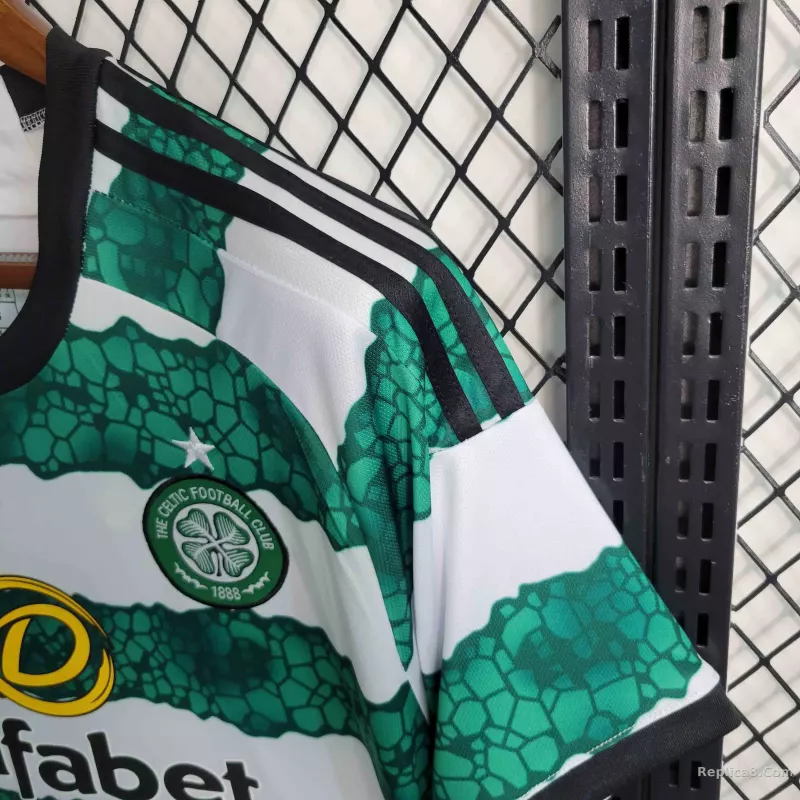 23-24 Celtic Home Soccer Kit Jersey+Shorts - detail