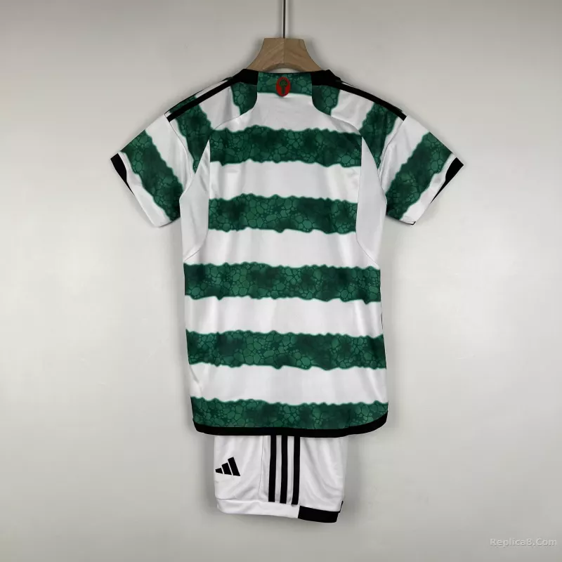 23-24 Celtic Home Soccer Jersey Kids Kit Jersey+Short - detail