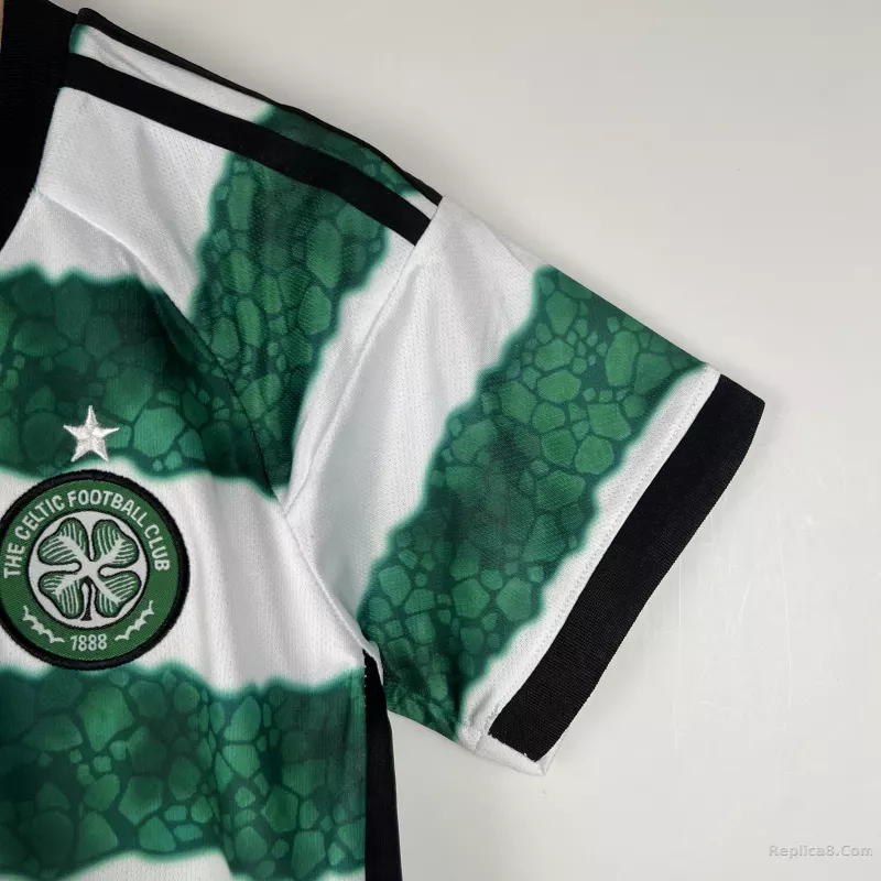 23-24 Celtic Home Soccer Jersey Kids Kit Jersey+Short - detail
