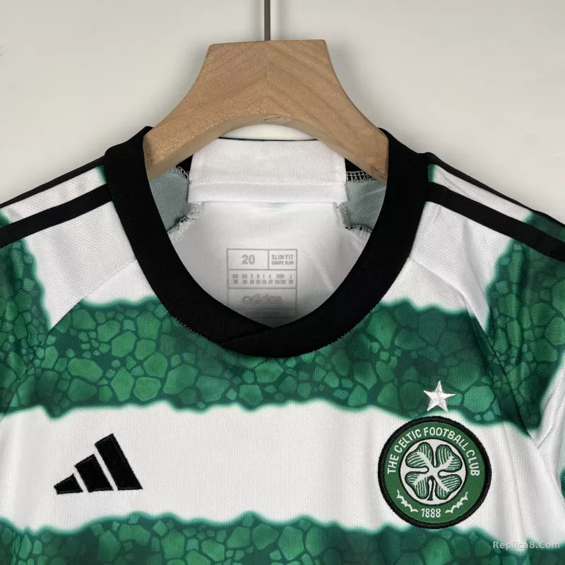 23-24 Celtic Home Soccer Jersey Kids Kit Jersey+Short - detail