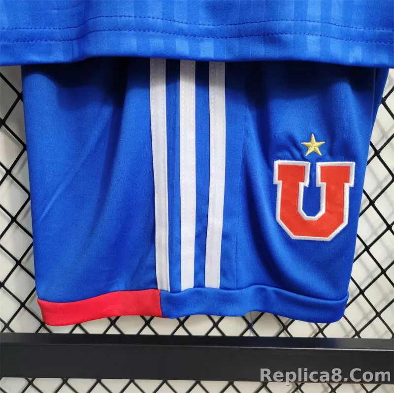 2023-24 Club Universidad de Chile Home Kids Kit Jersey+Shorts - detail