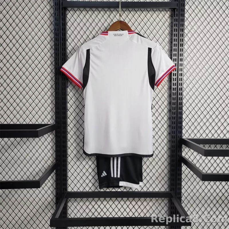 2023-24 Colo Colo Home Kids Kit Jersey+Shorts - detail