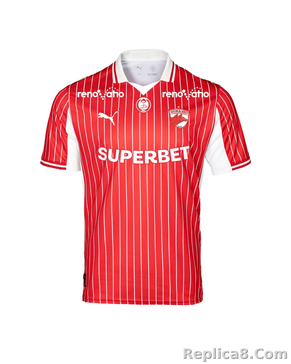 25-26 FC Dinamo București Home Soccer Jersey - detail