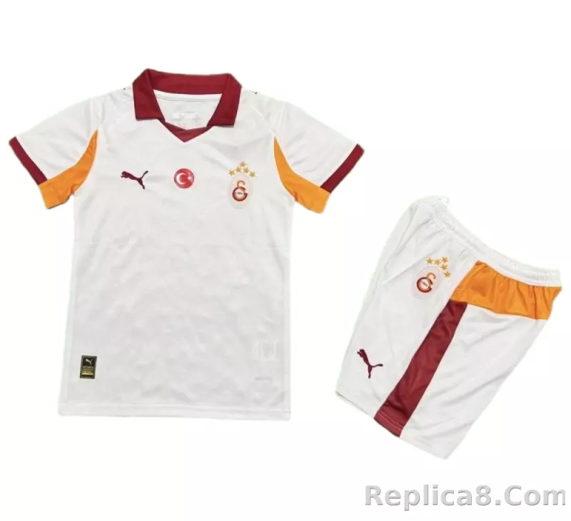 25-26 Galatasaray S.K. Away Soccer Kids Kit Jersey+Shorts
