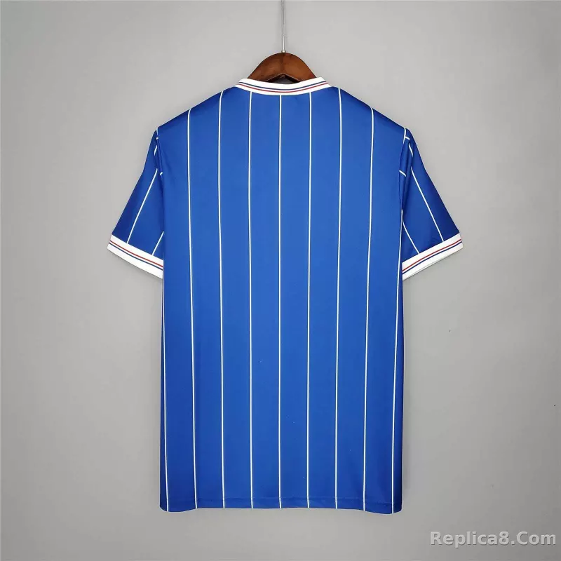 1982/83 Glasgow Rangers Home Soccer Retro Jersey - detail