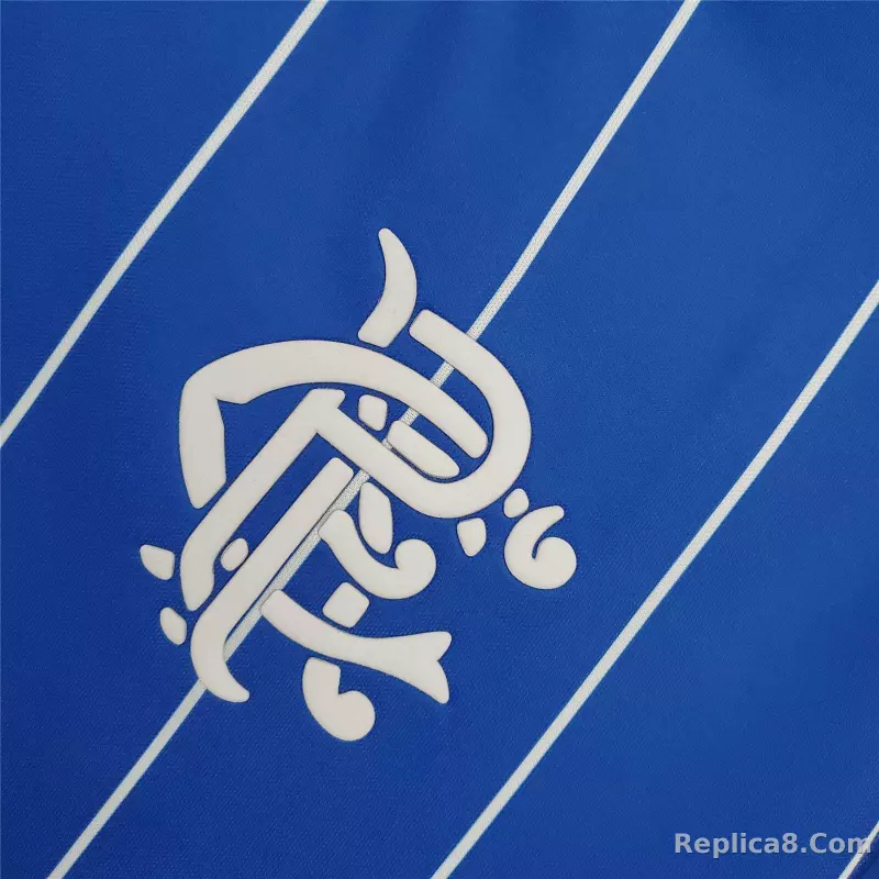 1982/83 Glasgow Rangers Home Soccer Retro Jersey - detail