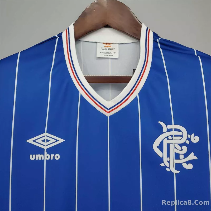 1982/83 Glasgow Rangers Home Soccer Retro Jersey - detail