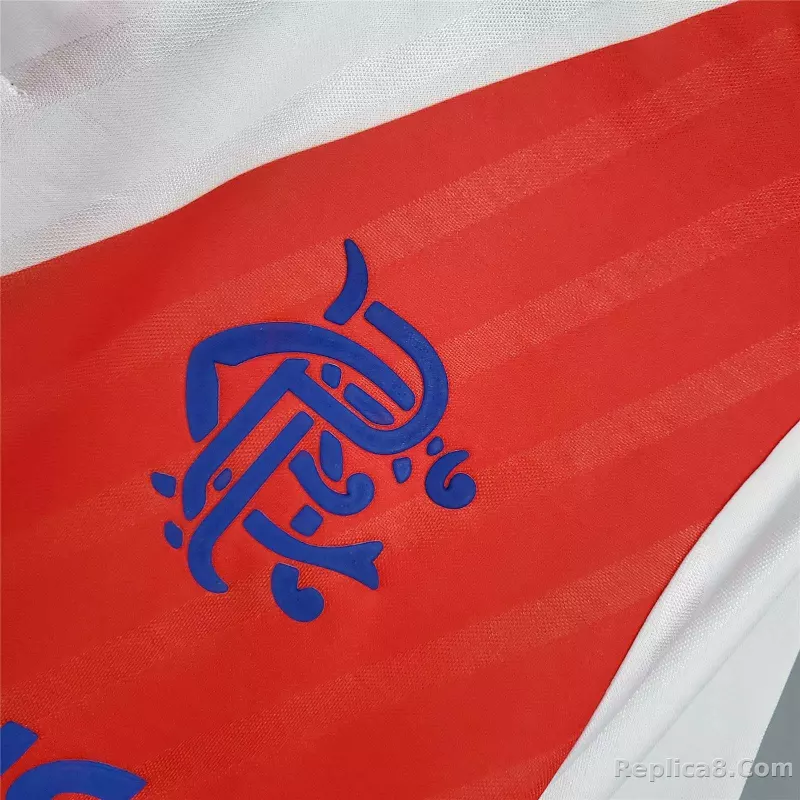 1987/1988 Glasgow Rangers Away Soccer Retro Jersey - detail