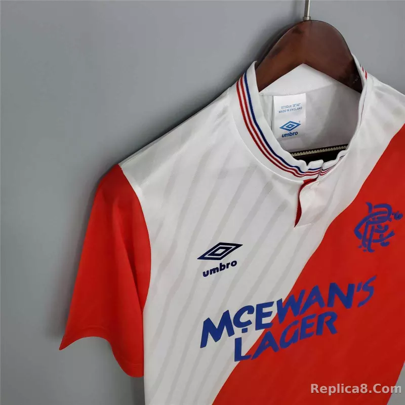 1987/1988 Glasgow Rangers Away Soccer Retro Jersey - detail