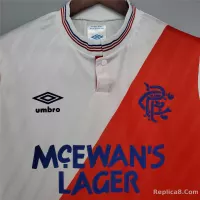 1987/1988 Glasgow Rangers Away Soccer Retro Jersey - view 8