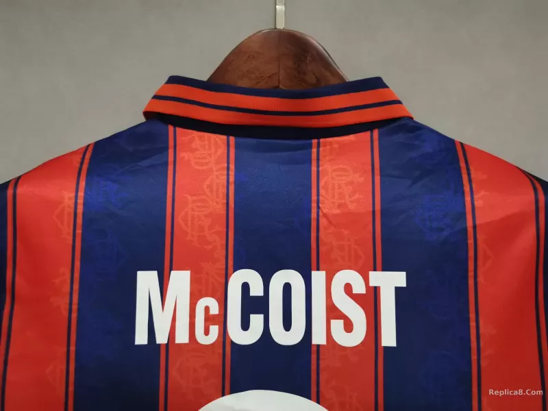 1993-94 Glasgow Rangers Away Soccer Retro Jersey - detail