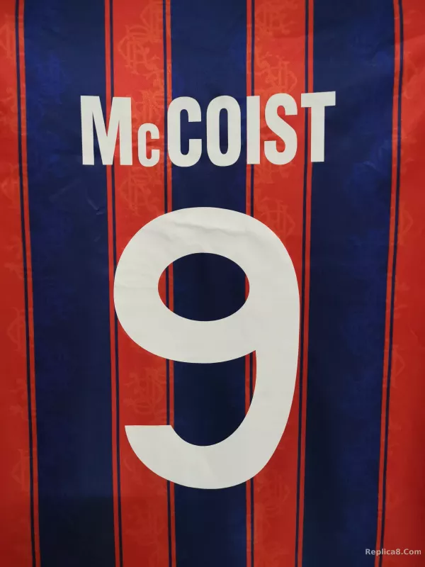 1993-94 Glasgow Rangers Away Soccer Retro Jersey - detail
