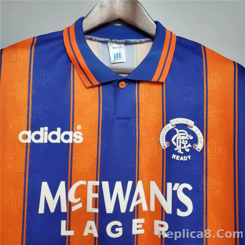 1993-94 Glasgow Rangers Away Soccer Retro Jersey - detail