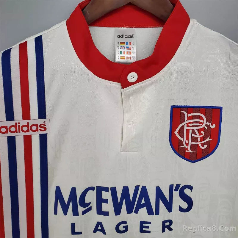 1996-97 Glasgow Rangers Away Soccer Retro Jersey - detail