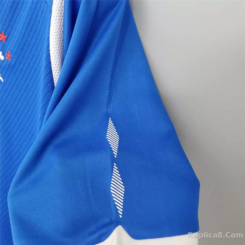 2008-09 Glasgow Rangers Home Soccer Retro Jersey - detail