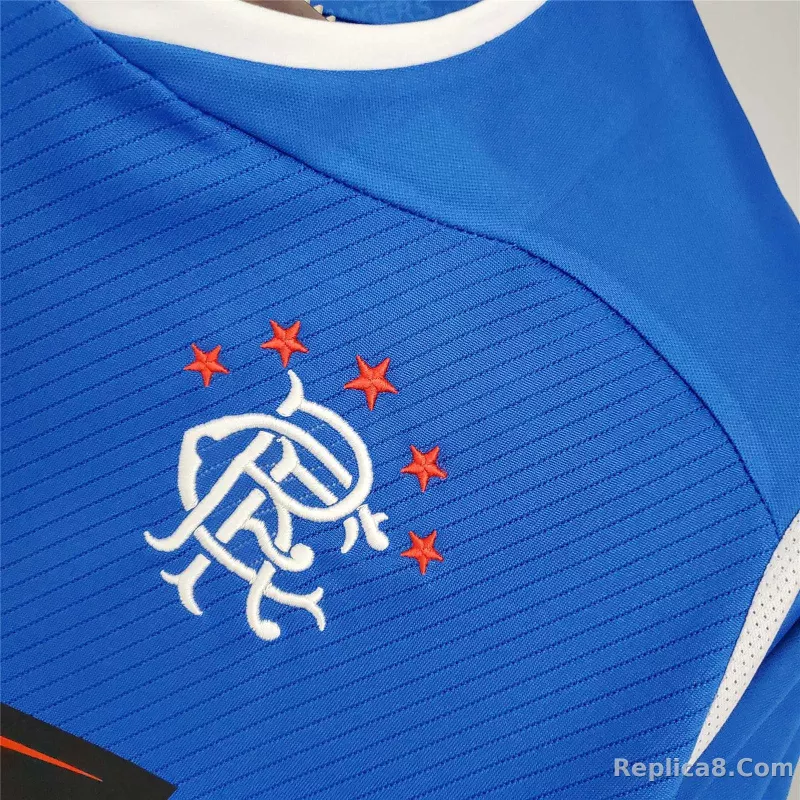 2008-09 Glasgow Rangers Home Soccer Retro Jersey - detail