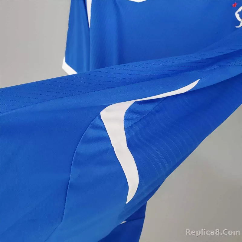 2008-09 Glasgow Rangers Home Soccer Retro Jersey - detail