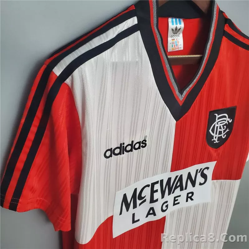 1995-96 Glasgow Rangers Away Soccer Retro Jersey - detail