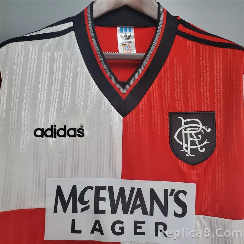 1995-96 Glasgow Rangers Away Soccer Retro Jersey - detail