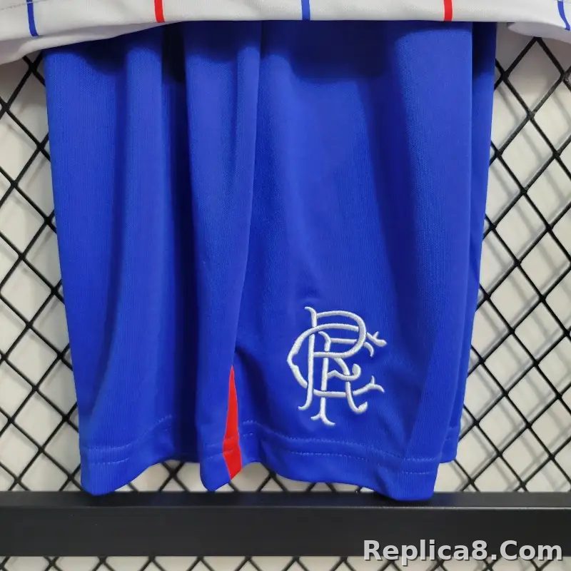 23-24 Glasgow Rangers Away Soccer Kids Kit Jersey+Shorts - detail