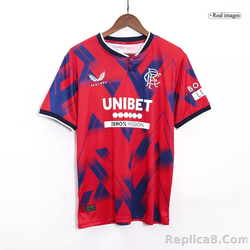23-24 Glasgow Rangers Fourth Away Soccer Jersey Fan Version - detail