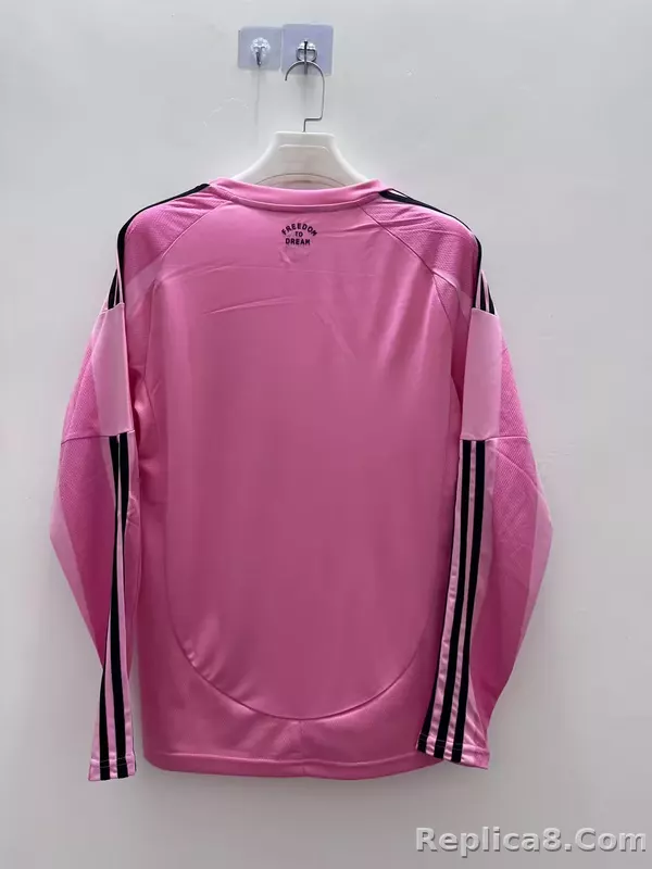 25-26 Inter Miami CF Pink  Soccer Jersey Long Sleeve - detail