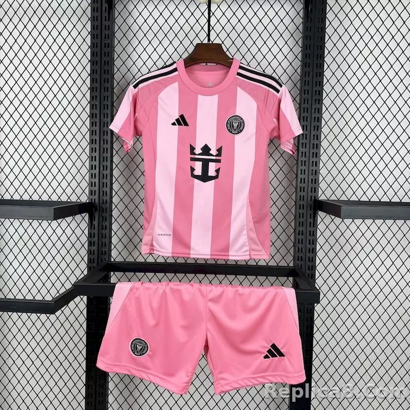 25-26 Inter Miami CF Pink  Soccer Kids Kit Jersey+Shorts