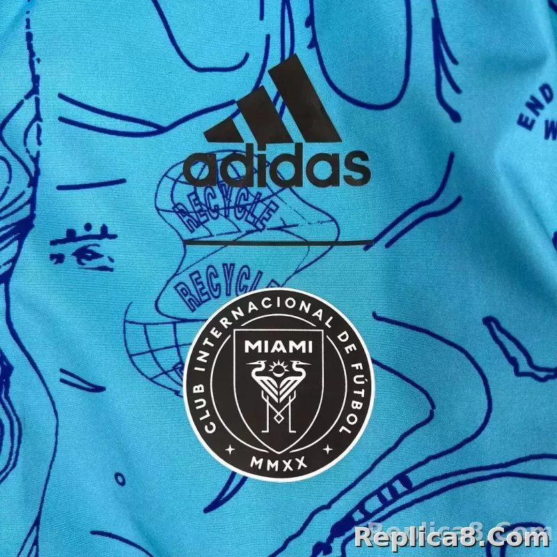 2023/2024 Inter Miami Reversible Windbreaker Blue Soccer Jersey 1:1 Thai Quality - detail