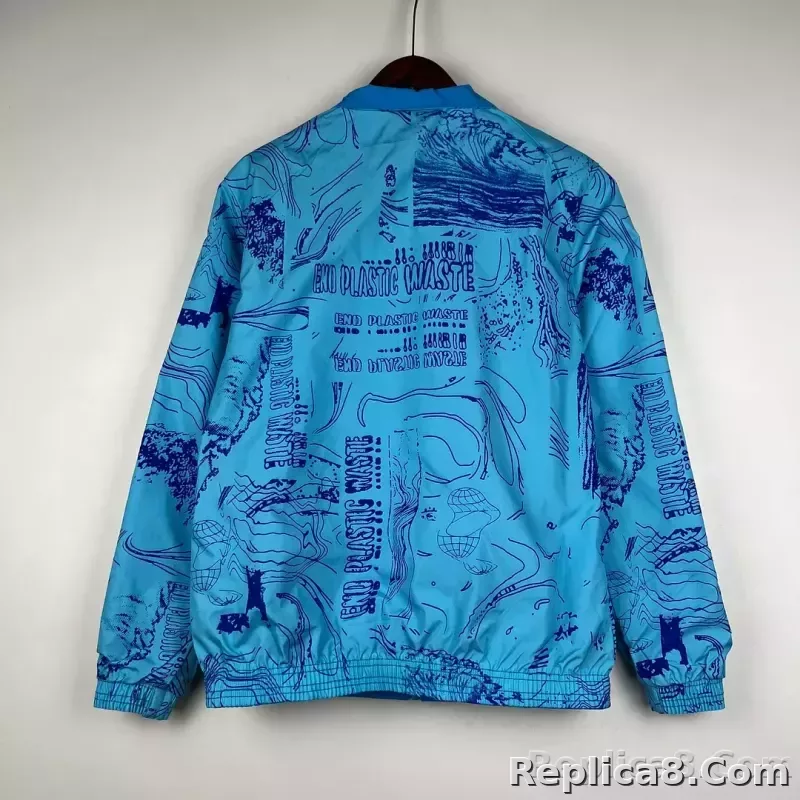2023/2024 Inter Miami Reversible Windbreaker Blue Soccer Jersey 1:1 Thai Quality - detail