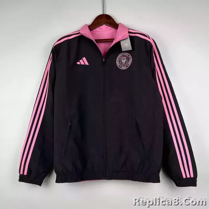 2023/2024 Inter Miami Reversible Windbreaker（black-pink）Soccer Jersey 1:1 Thai Quality - detail
