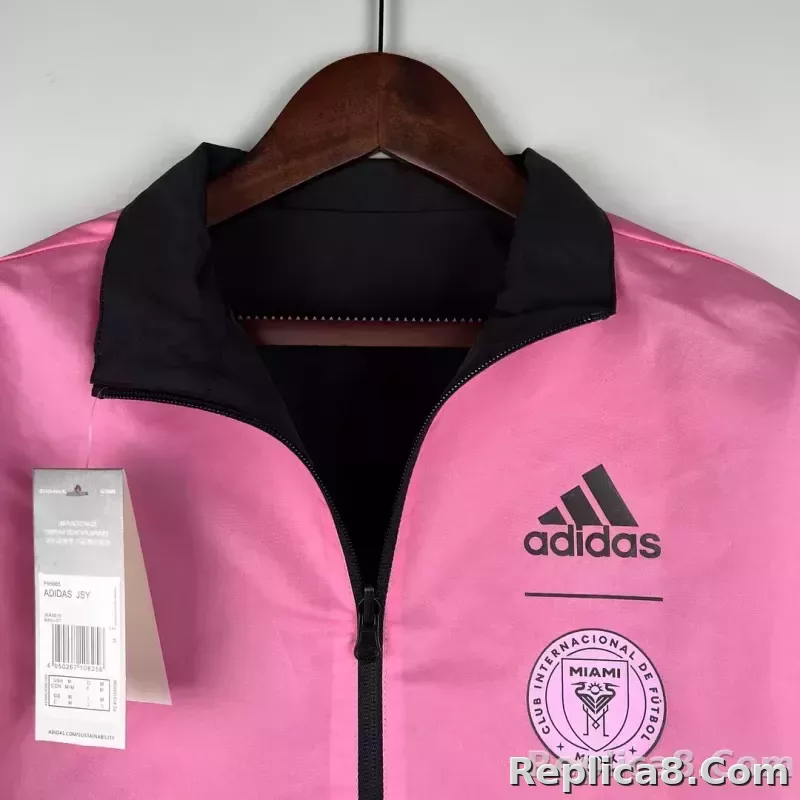 2023/2024 Inter Miami Reversible Windbreaker（black-pink）Soccer Jersey 1:1 Thai Quality - detail