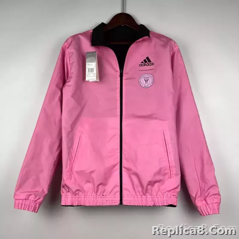 2023/2024 Inter Miami Reversible Windbreaker（black-pink）Soccer Jersey 1:1 Thai Quality - detail