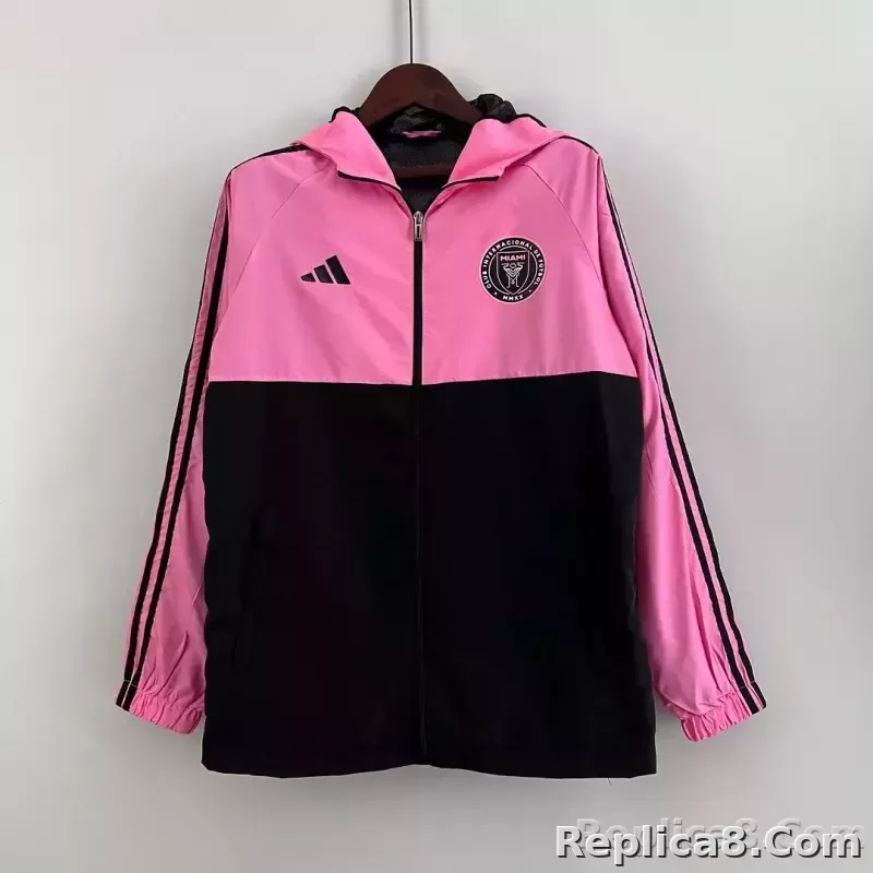 2023 Inter Miami Windbreaker （pink-black） Soccer Jersey 1:1 Thai Quality