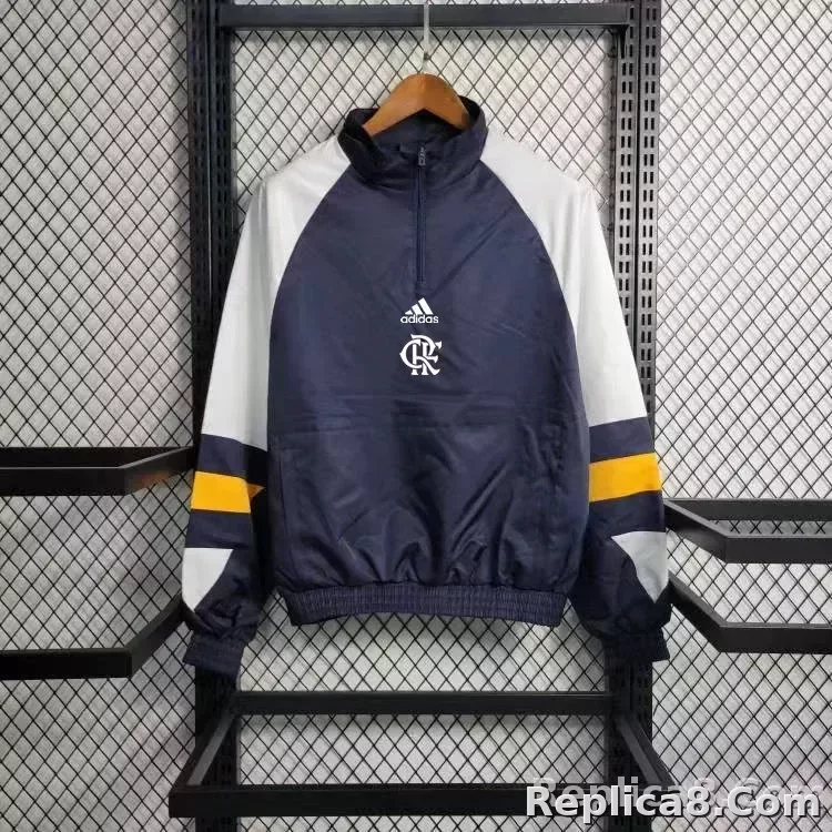 2023 Flamengo Casual Windbreaker（Navy-blue）Soccer Jersey 1:1 Thai Quality