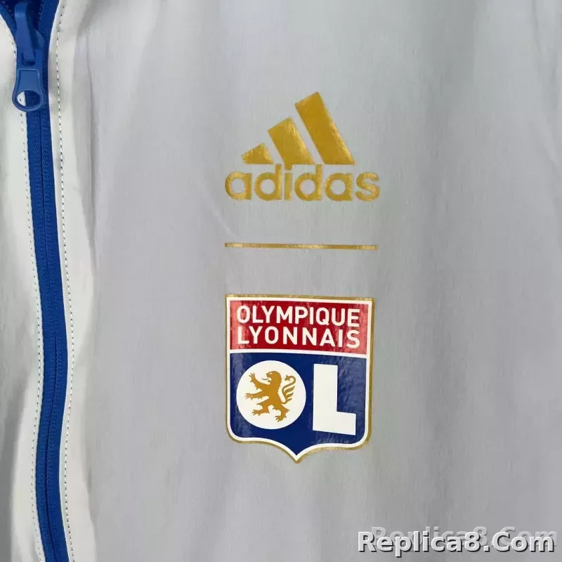 2023/2024 Lyon Reversible Windbreaker（Blue-white）Soccer Jersey 1:1 Thai Quality - detail