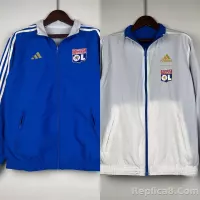 2023/2024 Lyon Reversible Windbreaker（Blue-white）Soccer Jersey 1:1 Thai Quality - view 1