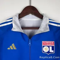 2023/2024 Lyon Reversible Windbreaker（Blue-white）Soccer Jersey 1:1 Thai Quality - view 11