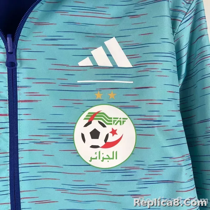 2023-2024 Algeria National Reversible Windbreaker Blue Soccer Jersey 1:1 Thai Quality - detail