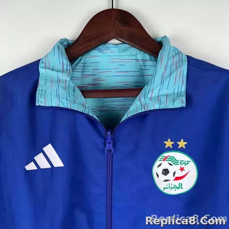 2023-2024 Algeria National Reversible Windbreaker Blue Soccer Jersey 1:1 Thai Quality - detail