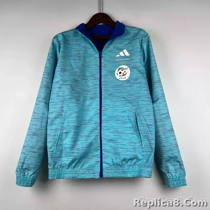 2023-2024 Algeria National Reversible Windbreaker Blue Soccer Jersey 1:1 Thai Quality - detail