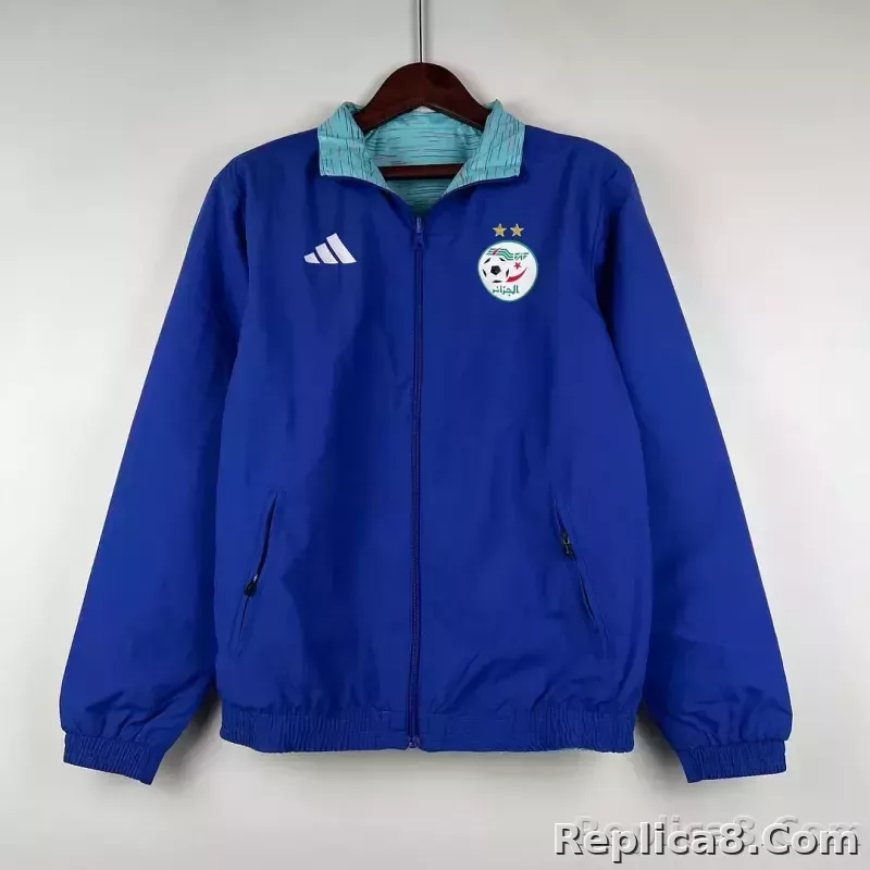 2023-2024 Algeria National Reversible Windbreaker Blue Soccer Jersey 1:1 Thai Quality - detail