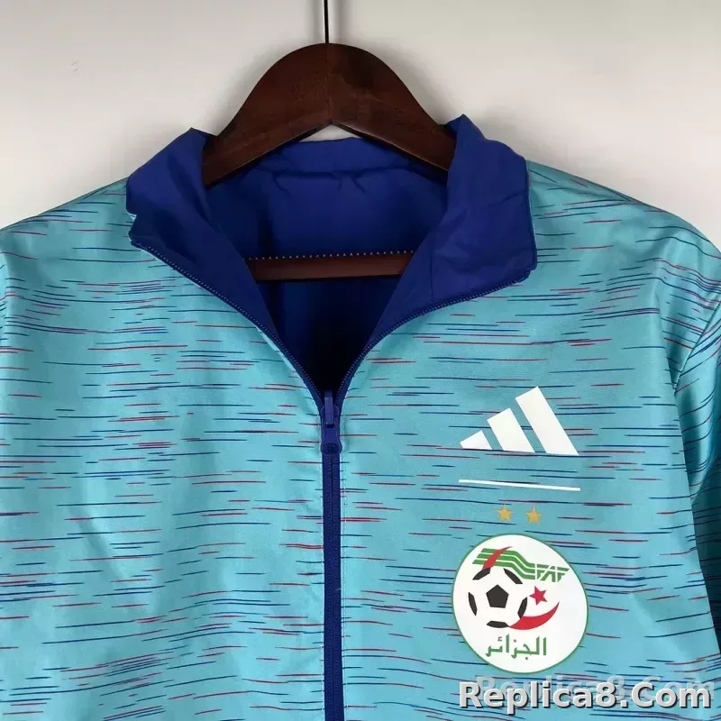 2023-2024 Algeria National Reversible Windbreaker Blue Soccer Jersey 1:1 Thai Quality - detail