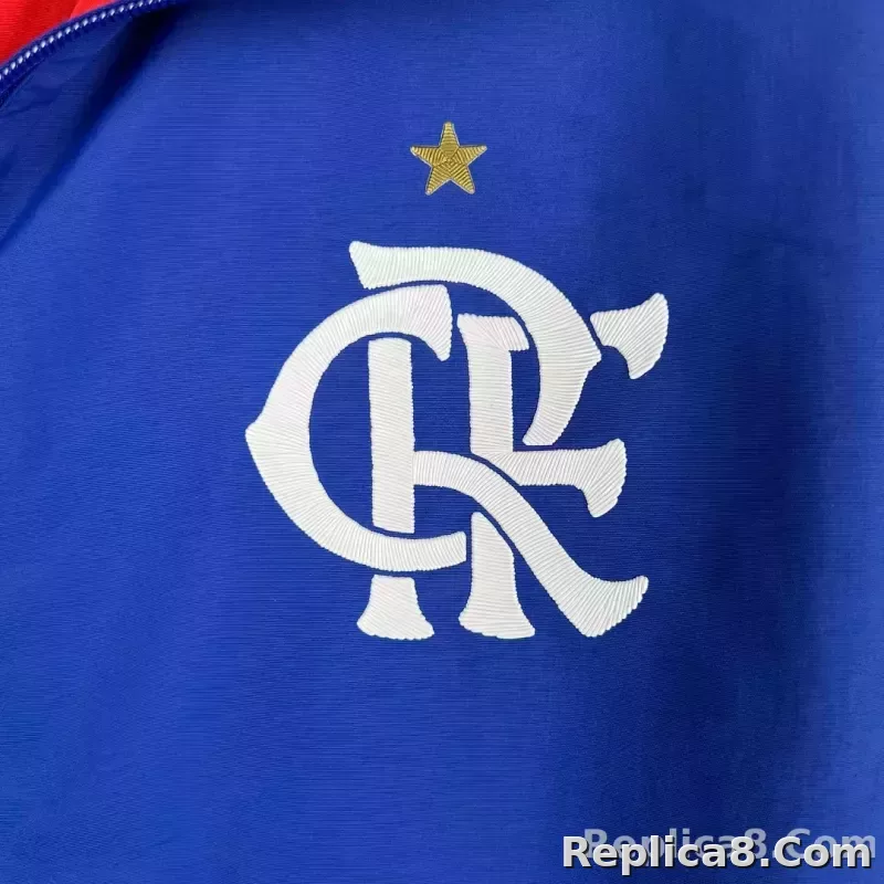 2023-2024 Flamengo Casual Reversible Windbreaker（Blue-red）Soccer Jersey 1:1 Thai Quality - detail
