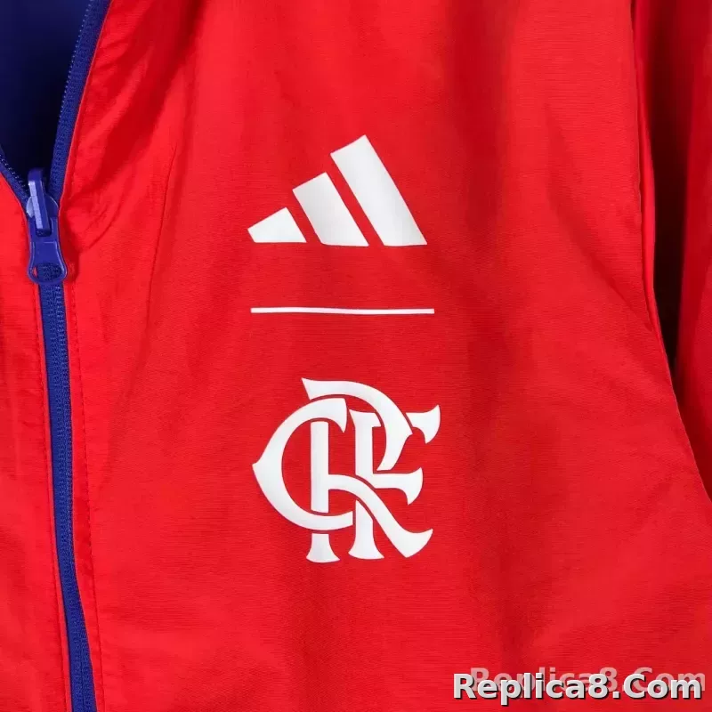 2023-2024 Flamengo Casual Reversible Windbreaker（Blue-red）Soccer Jersey 1:1 Thai Quality - detail