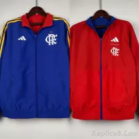 2023-2024 Flamengo Casual Reversible Windbreaker（Blue-red）Soccer Jersey 1:1 Thai Quality - view 1