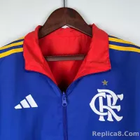 2023-2024 Flamengo Casual Reversible Windbreaker（Blue-red）Soccer Jersey 1:1 Thai Quality - view 8