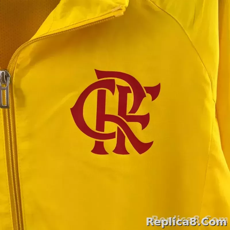 2023 Flamengo Windbreaker yellow Soccer Jersey 1:1 Thai Quality - detail