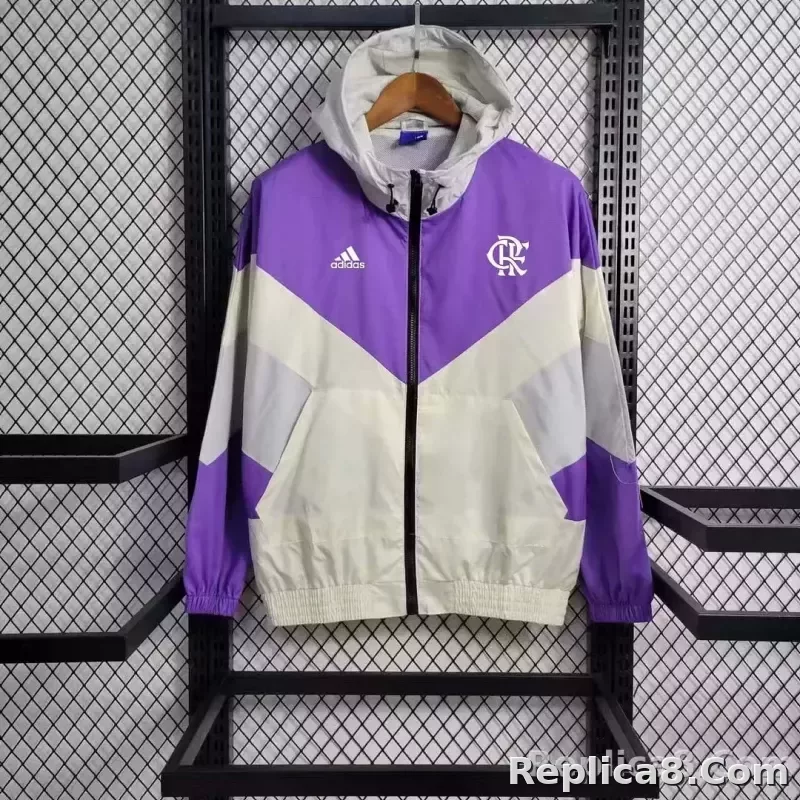2023 Flamengo Windbreaker purple Soccer Jersey 1:1 Thai Quality