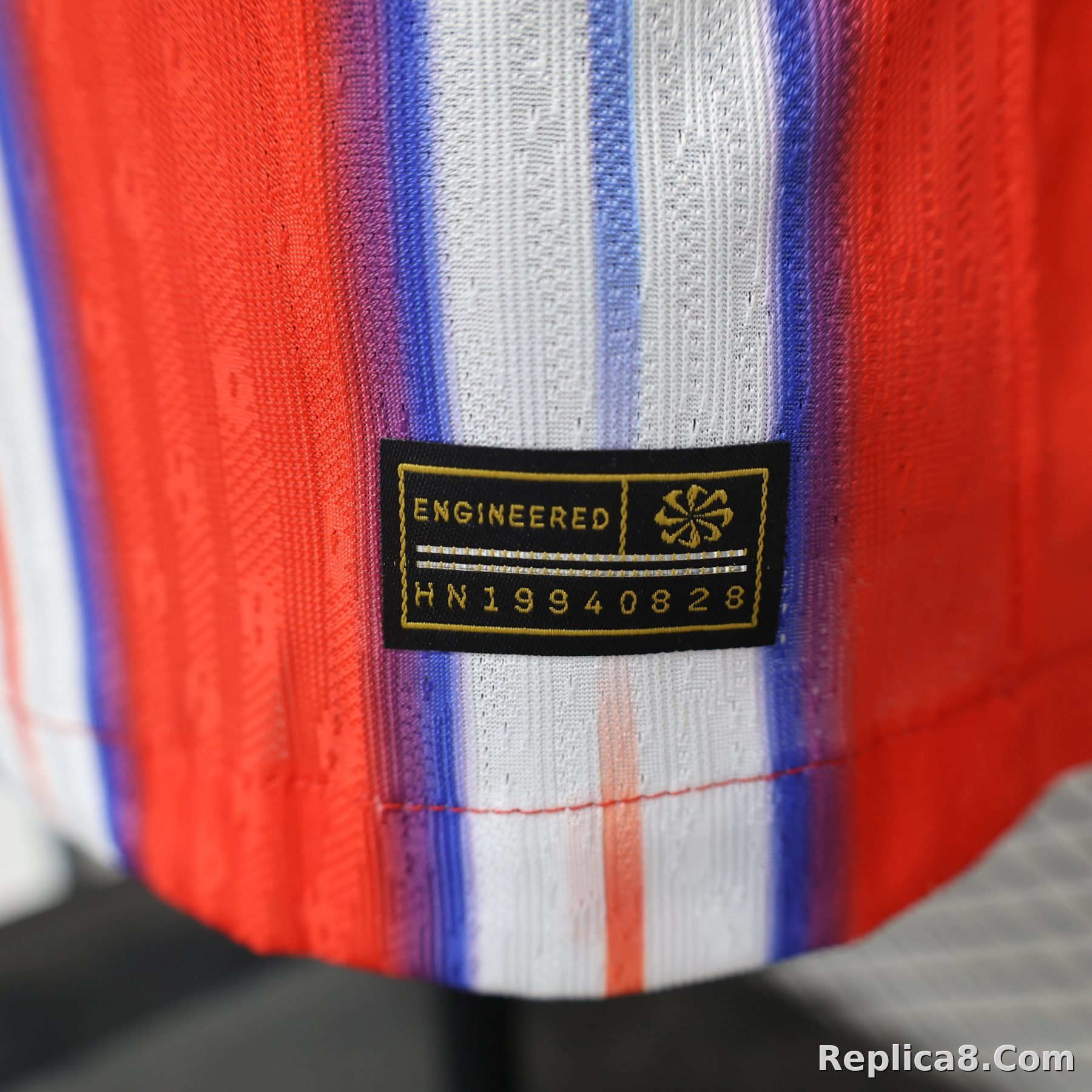 24-25 Atletico Madrid Home Soccer Jersey Player Edition Long Sleeve - detail