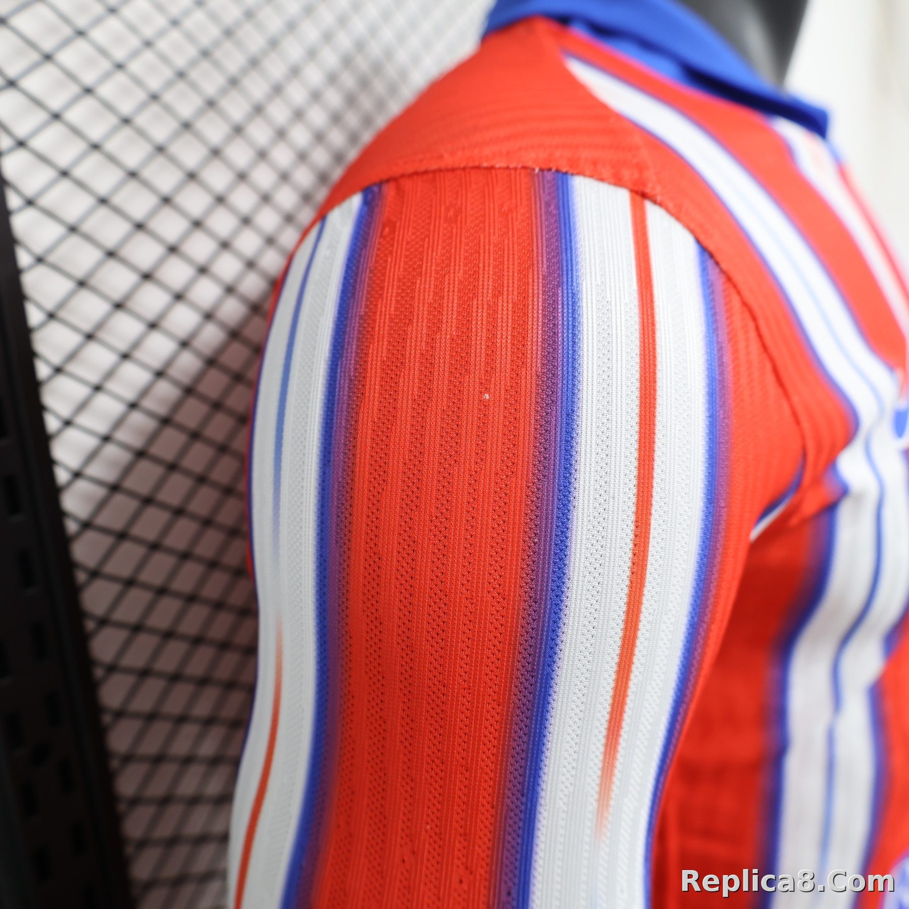 24-25 Atletico Madrid Home Soccer Jersey Player Edition Long Sleeve - detail